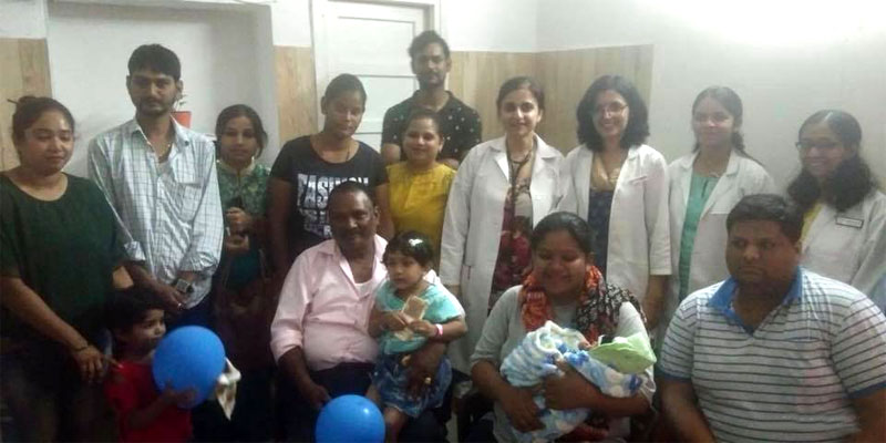 Thank ful and happy parents & Family with team of Doctors